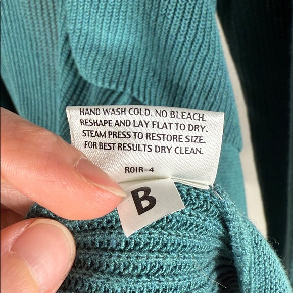 EILEEN FISHER Cotton Silk Cardigan Spruce Green Size Large - Picture 4 of 6